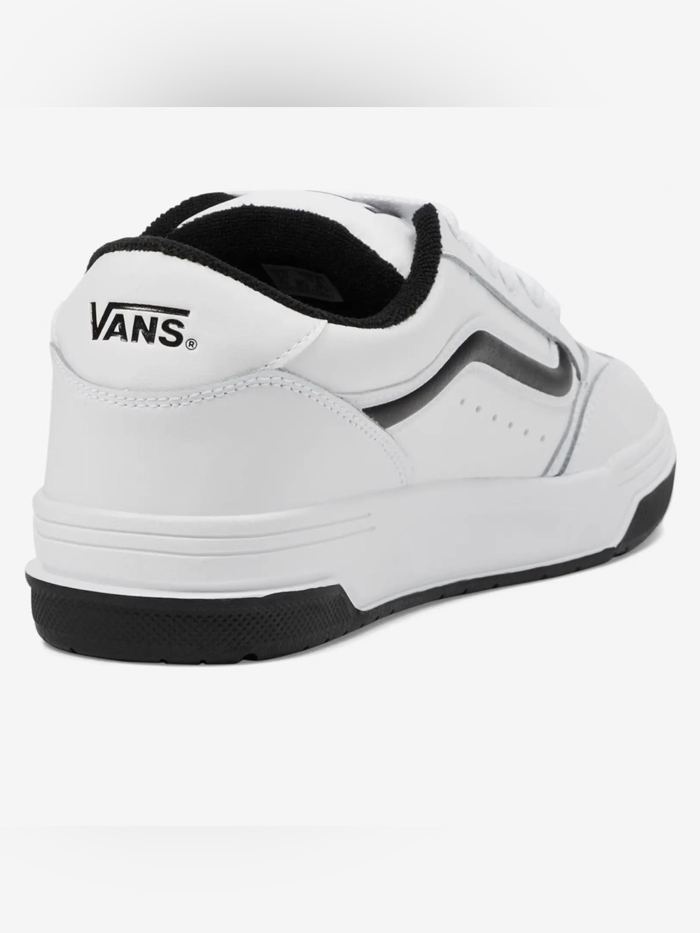 Hylane Vans White and Black Low-Top Athletic Sneakers - Picture 5 of 9